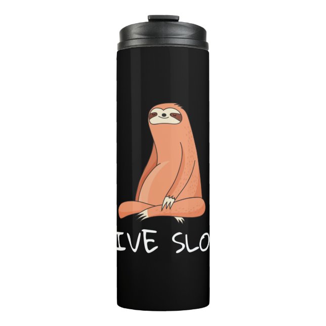 Sloth Live Slow Thermosbecher (Vorderseite)