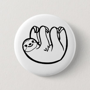 Sloth lustig button