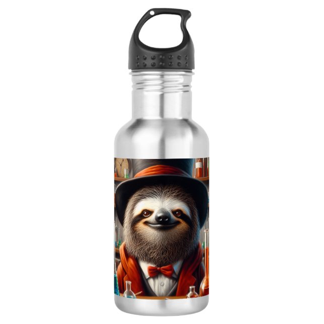 Sloth Mad Scientist Edelstahlflasche (Vorderseite)