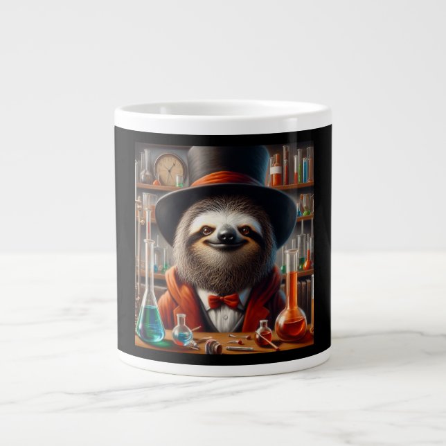 Sloth Mad Scientist Jumbo-Tasse (Vorderseite)
