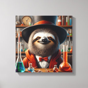 Sloth Mad Scientist Leinwanddruck
