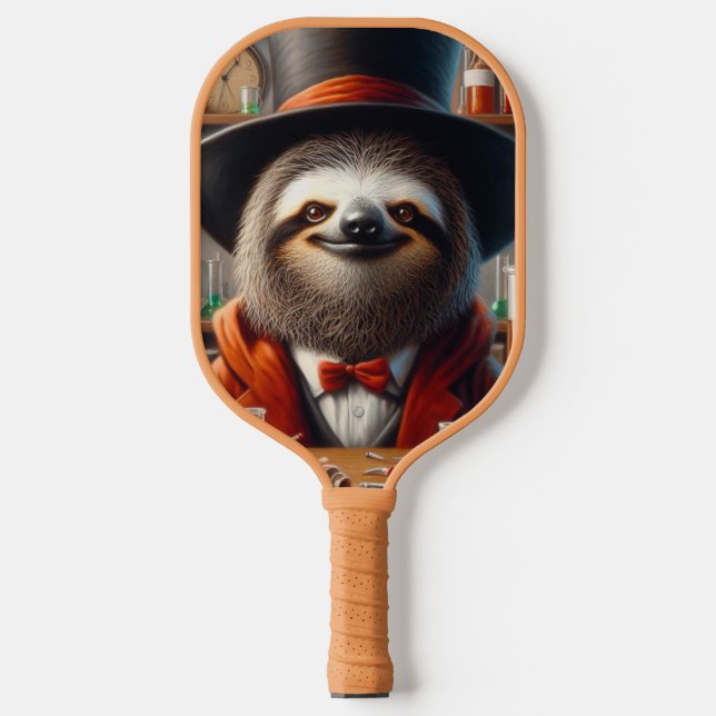 Sloth Mad Scientist Pickleball Schläger (Vorderseite)
