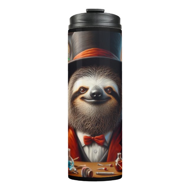 Sloth Mad Scientist Thermosbecher (Vorderseite)