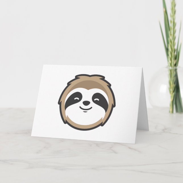Sloth Mascot Karte (Vorderseite)