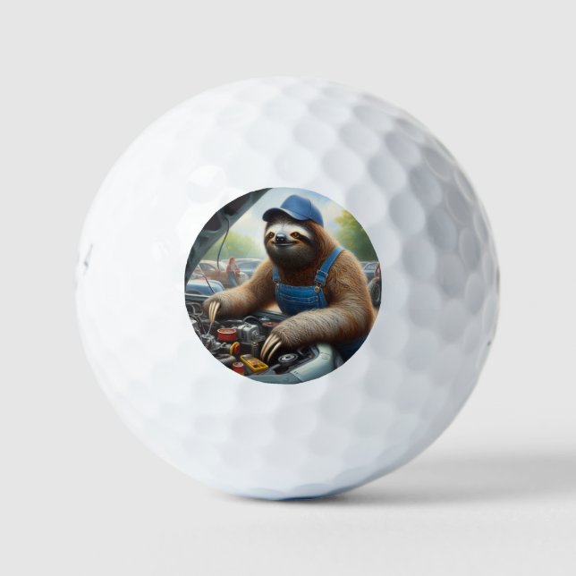 Sloth Mechanic Golfball (Vorderseite)