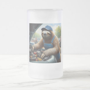 Sloth Mechanic Mattglas Bierglas
