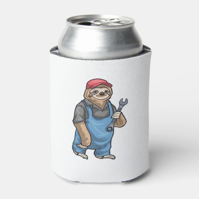 Sloth Mechanic Wrench Classic T - Shirt Dosenkühler (Kanne Vorderseite)