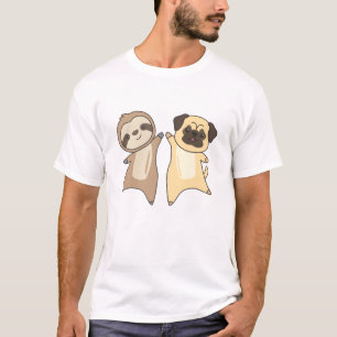 Sloth Mops Hunde Tierfreunde Hunde T-Shirt