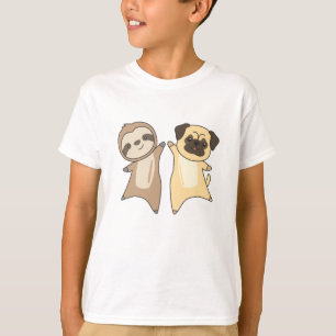 Sloth Mops Hunde Tierfreunde Hunde T-Shirt