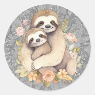 Sloth Mother und Baby Stickers