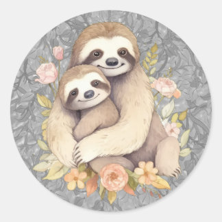 Sloth Mother und Baby Stickers