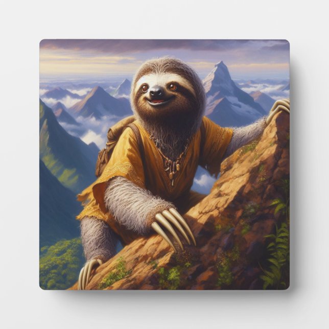 Sloth Mountain Climbing Fotoplatte (Vorderseite)