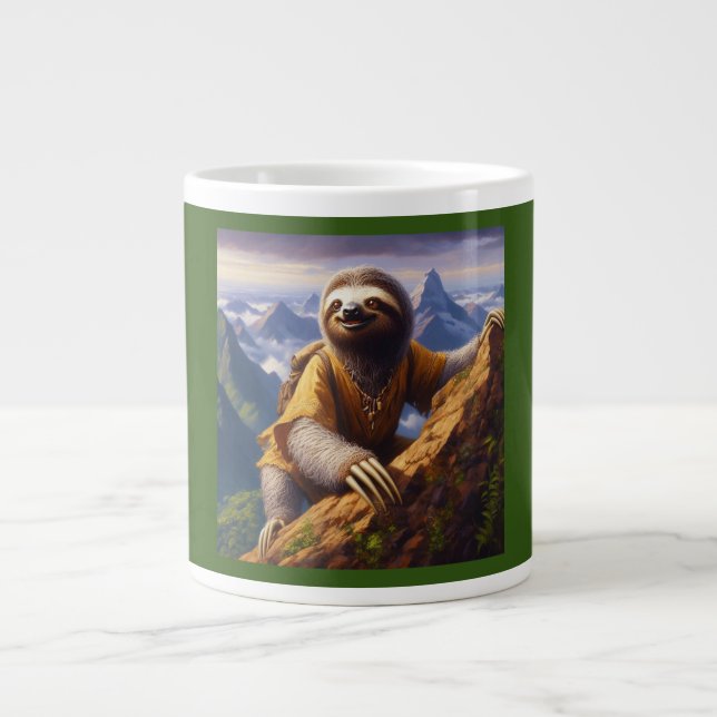 Sloth Mountain Climbing Jumbo-Tasse (Vorderseite)