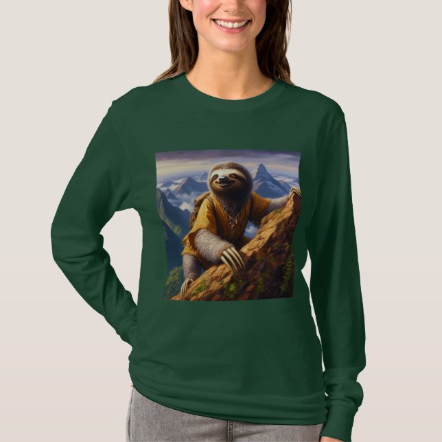 Sloth Mountain Climbing T-Shirt (Vorderseite)