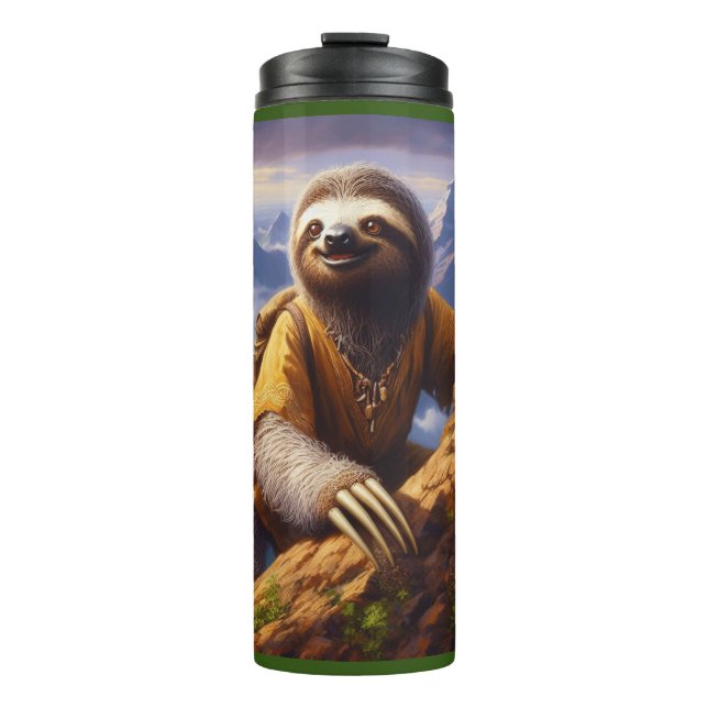 Sloth Mountain Climbing Thermosbecher (Vorderseite)