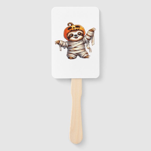 Sloth Mummy Halloween Classic T - Shirt Fächer (Vorderseite)