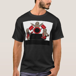 Sloth Music Band Gitarre Bass Drums T-Shirt