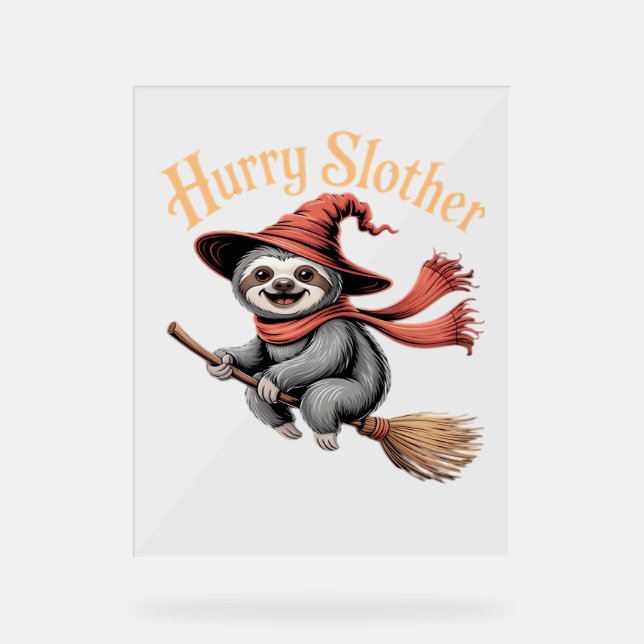 Sloth Niedlich Halloween Witz Funny Essential T -  Acrylschild (Vorderseite)