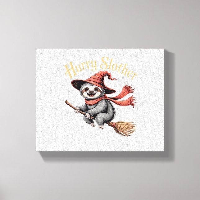 Sloth Niedlich Halloween Witz Funny Essential T -  Leinwanddruck (Vorderseite)