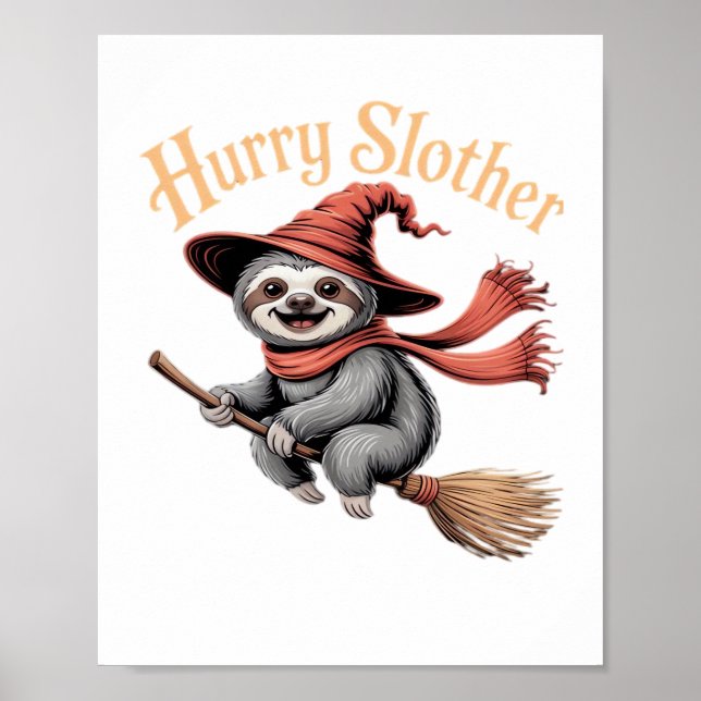 Sloth Niedlich Halloween Witz Funny Essential T -  Poster (Vorne)