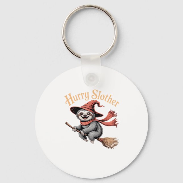 Sloth Niedlich Halloween Witz Funny Essential T -  Schlüsselanhänger (Vorderseite)
