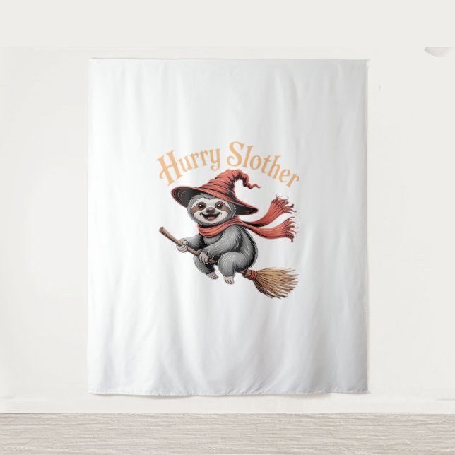 Sloth Niedlich Halloween Witz Funny Essential T -  Wandteppich (Vorderseite)