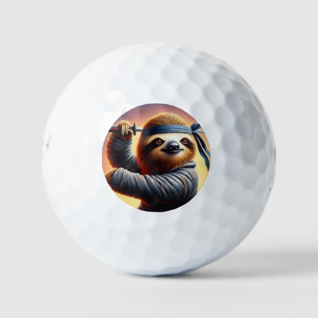 Sloth Ninja Golfball (Vorderseite)