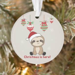 Sloth Noël Neige hiver Animaux Parfums Ornamen