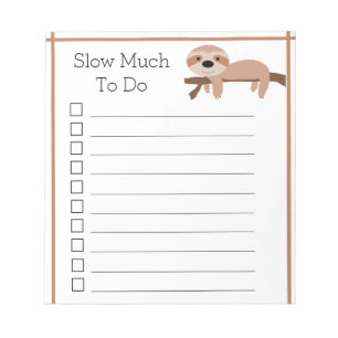 "Sloth" Notepad Notizblock