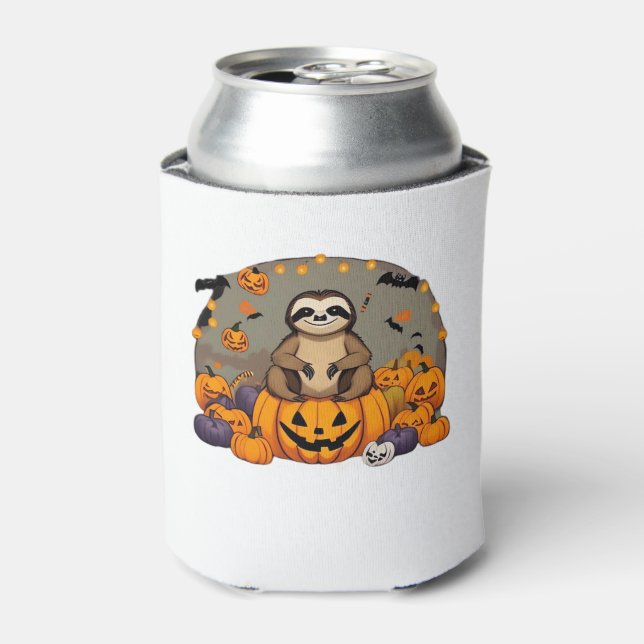 Sloth-o-ween Classic-T - Shirt Dosenkühler (Kanne Vorderseite)
