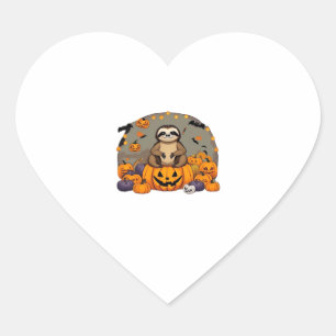 Sloth-o-ween Classic-T - Shirt Herz-Aufkleber