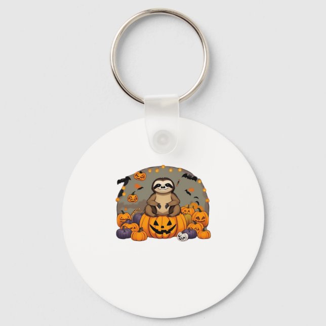 Sloth-o-ween Classic-T - Shirt Schlüsselanhänger (Vorderseite)