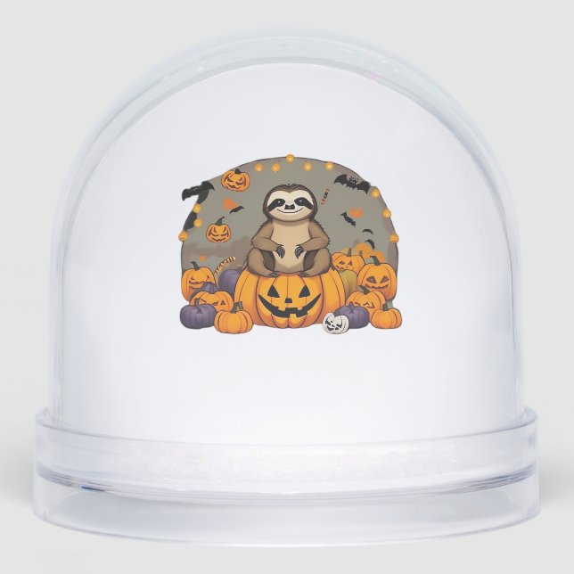 Sloth-o-ween Classic-T - Shirt Schneekugeln (Vorderseite)