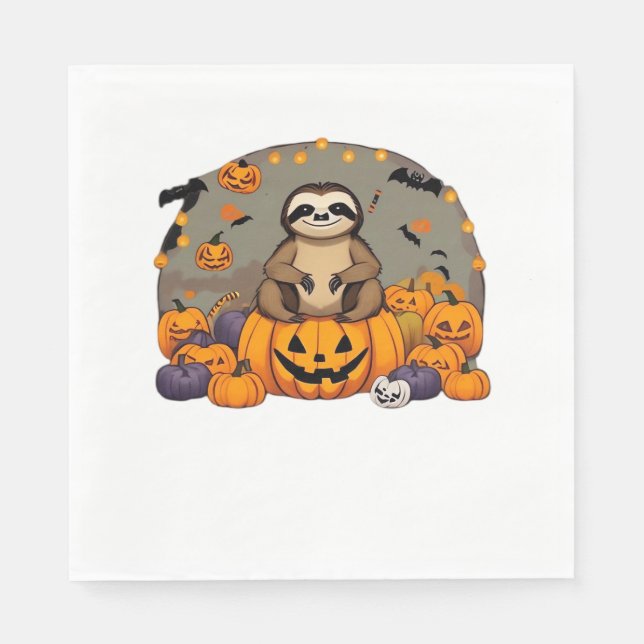 Sloth-o-ween Classic-T - Shirt Serviette (Vorderseite)