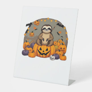 Sloth-o-ween Classic-T - Shirt Sockelschild