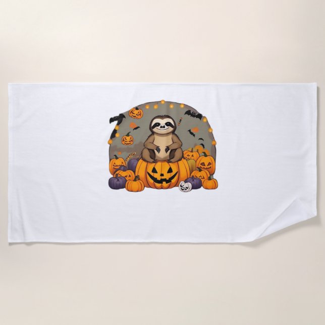 Sloth-o-ween Classic-T - Shirt Strandtuch (Vorderseite)