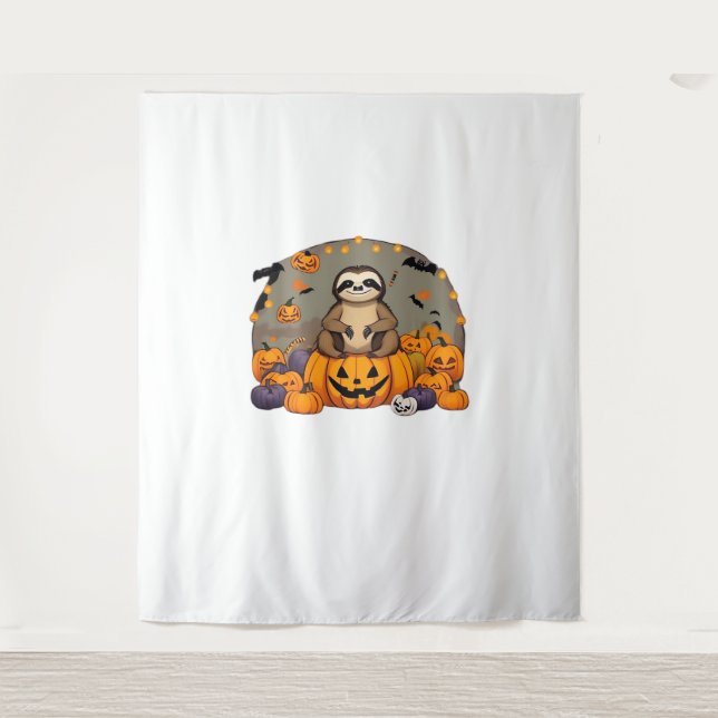 Sloth-o-ween Classic-T - Shirt Wandteppich (Vorderseite)
