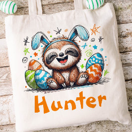 Sloth Oaster Kids Name Boys Bunny Tragetasche