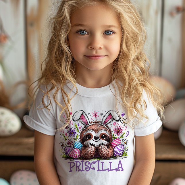 Sloth Oaster T - Shirt Individuelle Name Giro del  (Kids name Easter t-shirt)