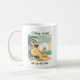 Sloth on the Beach Coffee Mug