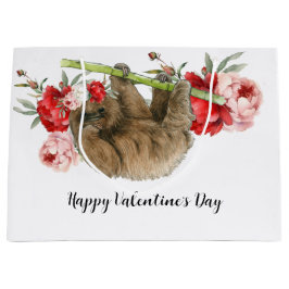 Sloth on Valentine's Day  Große Geschenktüte