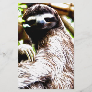 Sloth Painting Briefpapier