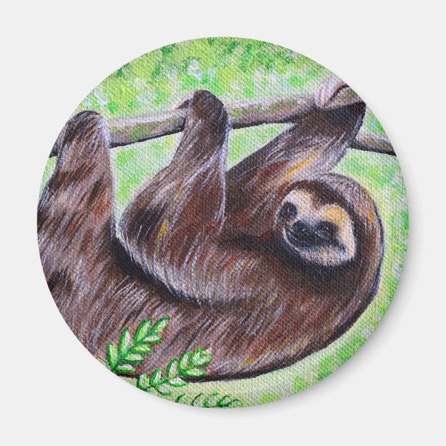 Sloth Painting Magnet (Vorne)