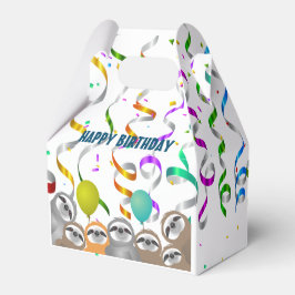 Sloth Party Confetti Balloons Curled Streamers Geschenkschachtel