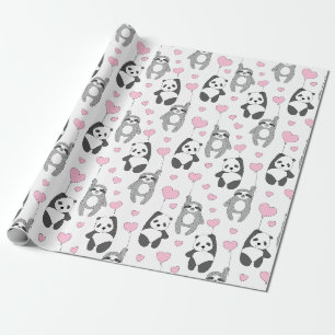 Sloth Pattern Wrapping Paper Geschenkpapier