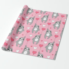 Sloth Pattern Wrapping Paper Geschenkpapier