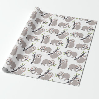 Sloth Pattern Wrapping Paper Geschenkpapier