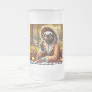 Sloth Picnic Mattglas Bierglas
