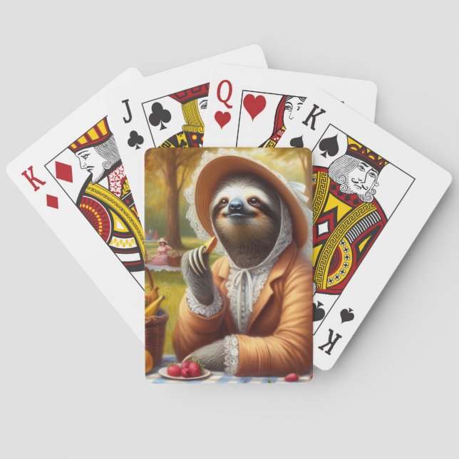Sloth Picnic Spielkarten (Rückseite)