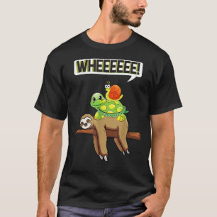 Sloth Pictures Schildkrötendekor Schnecken Muschel T-Shirt